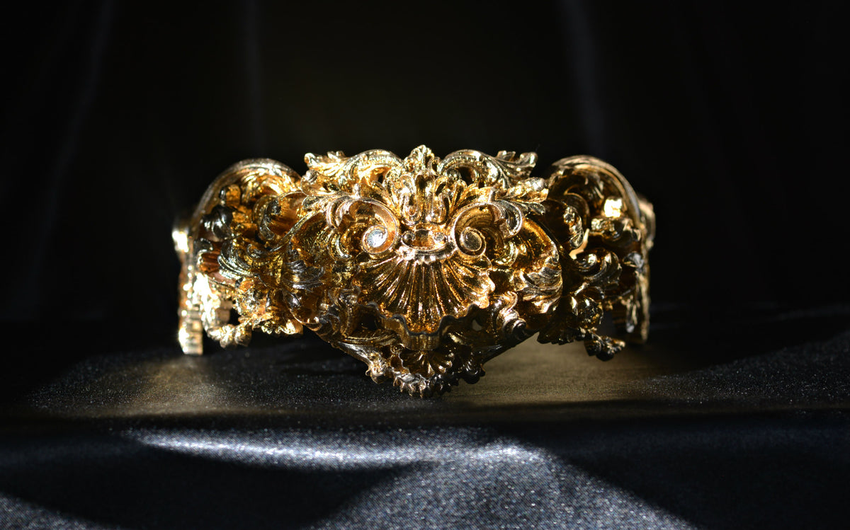 Luxurious "gold&champagne" necklace