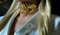 Rose baroque style golden necklace