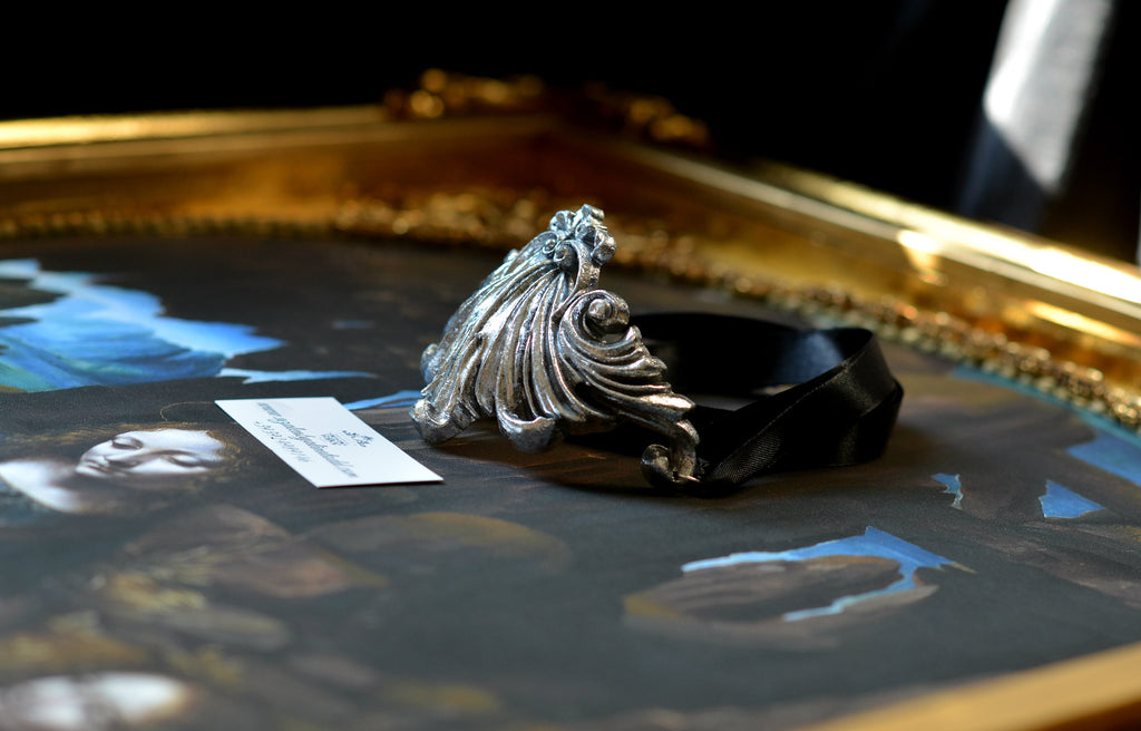 Elegant silver "Millefoglie" necklace