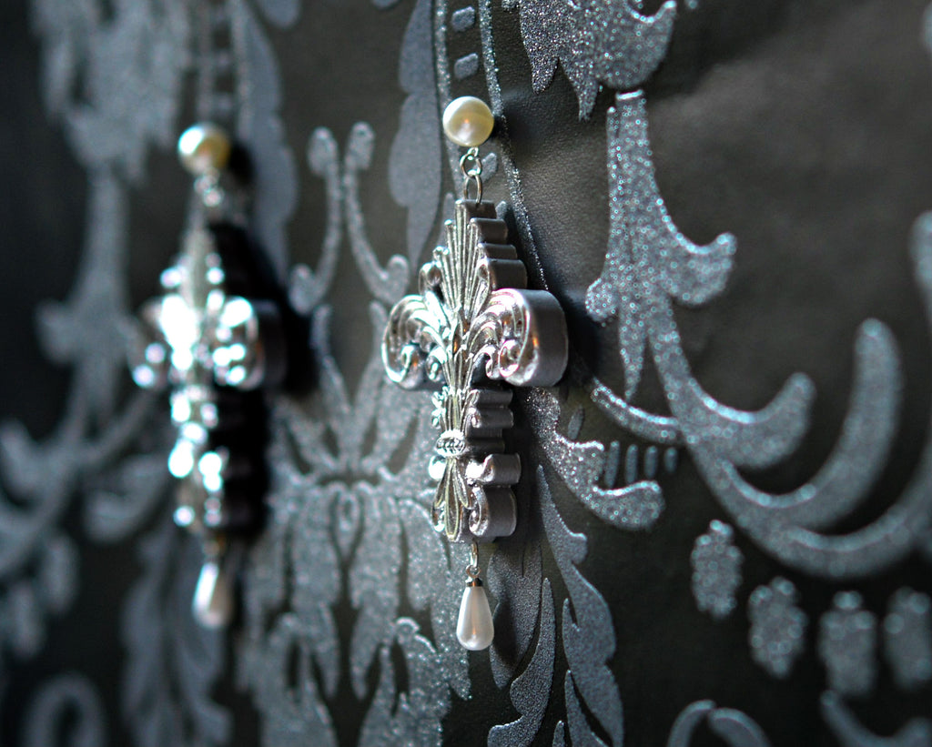 Luxurious double pearl baroque earrings