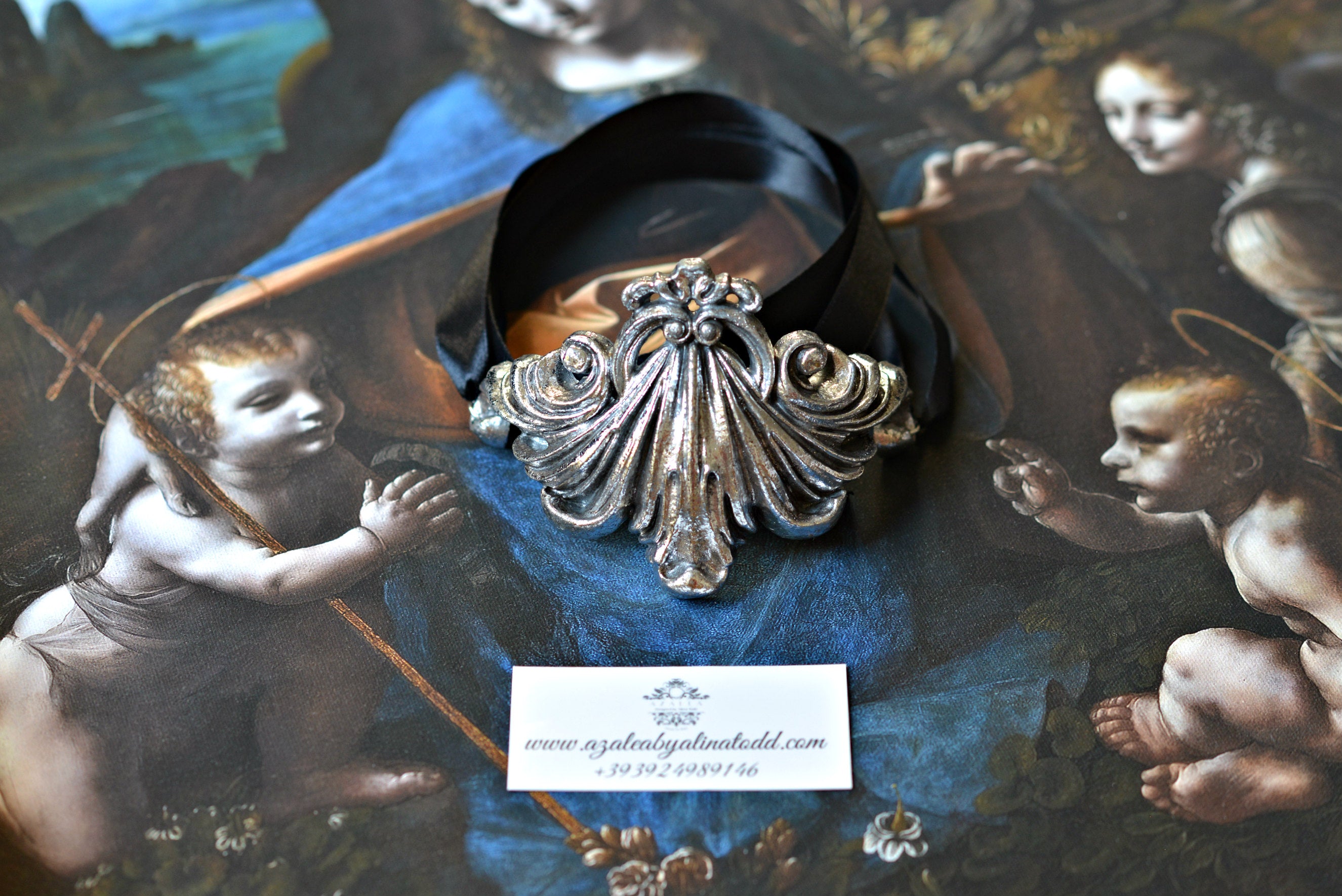 Elegant silver "Millefoglie" necklace