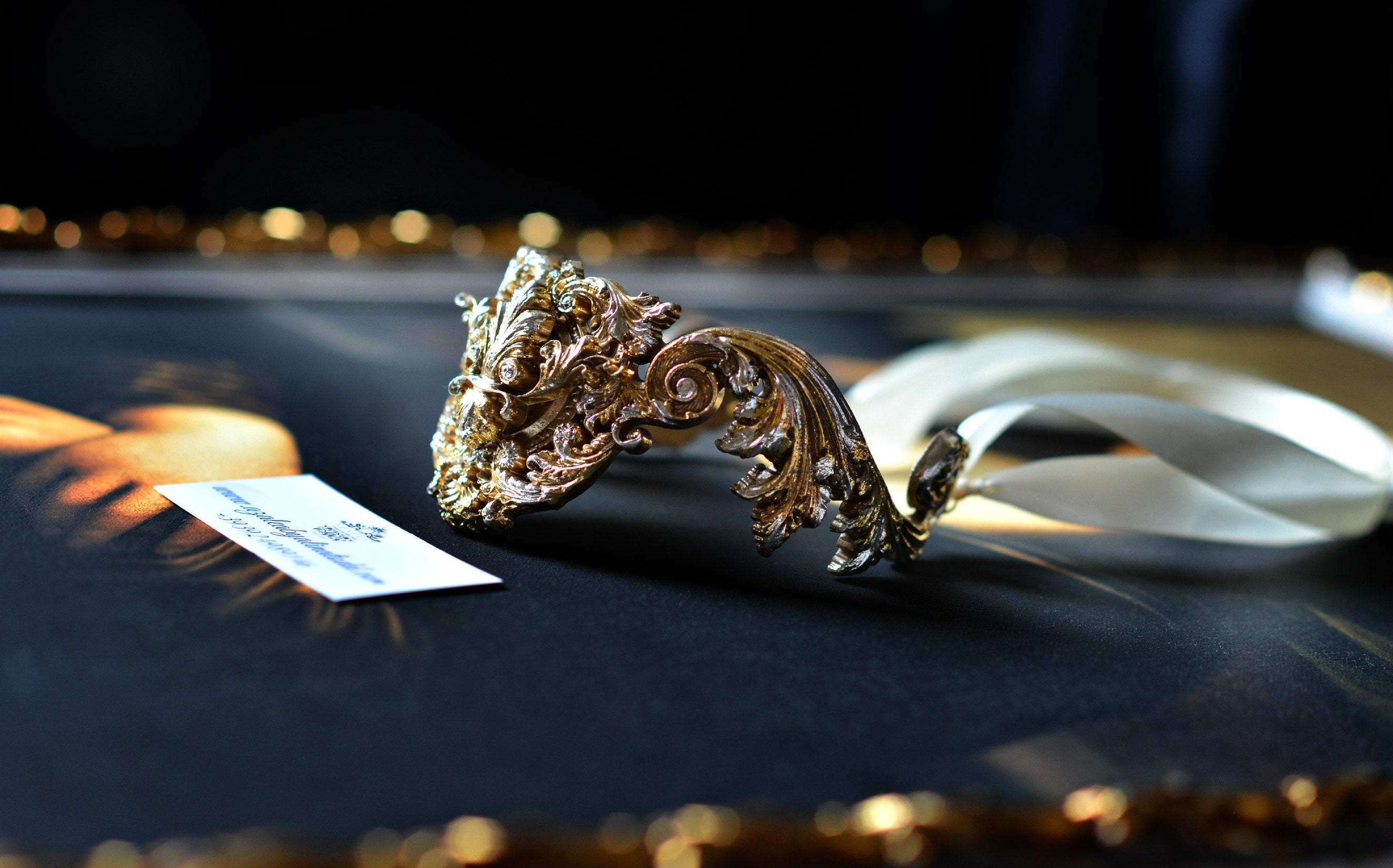 Elegant "gold&champagne" necklace
