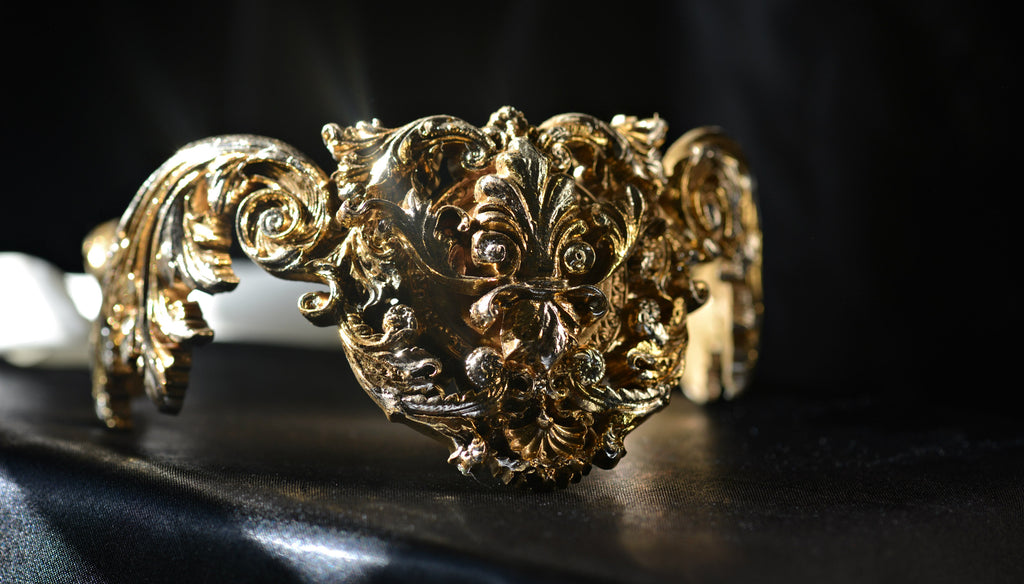 Elegant "gold&champagne" necklace