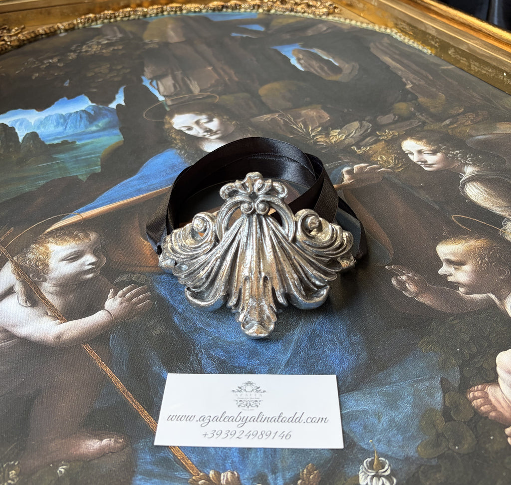 Elegant silver "Millefoglie" necklace