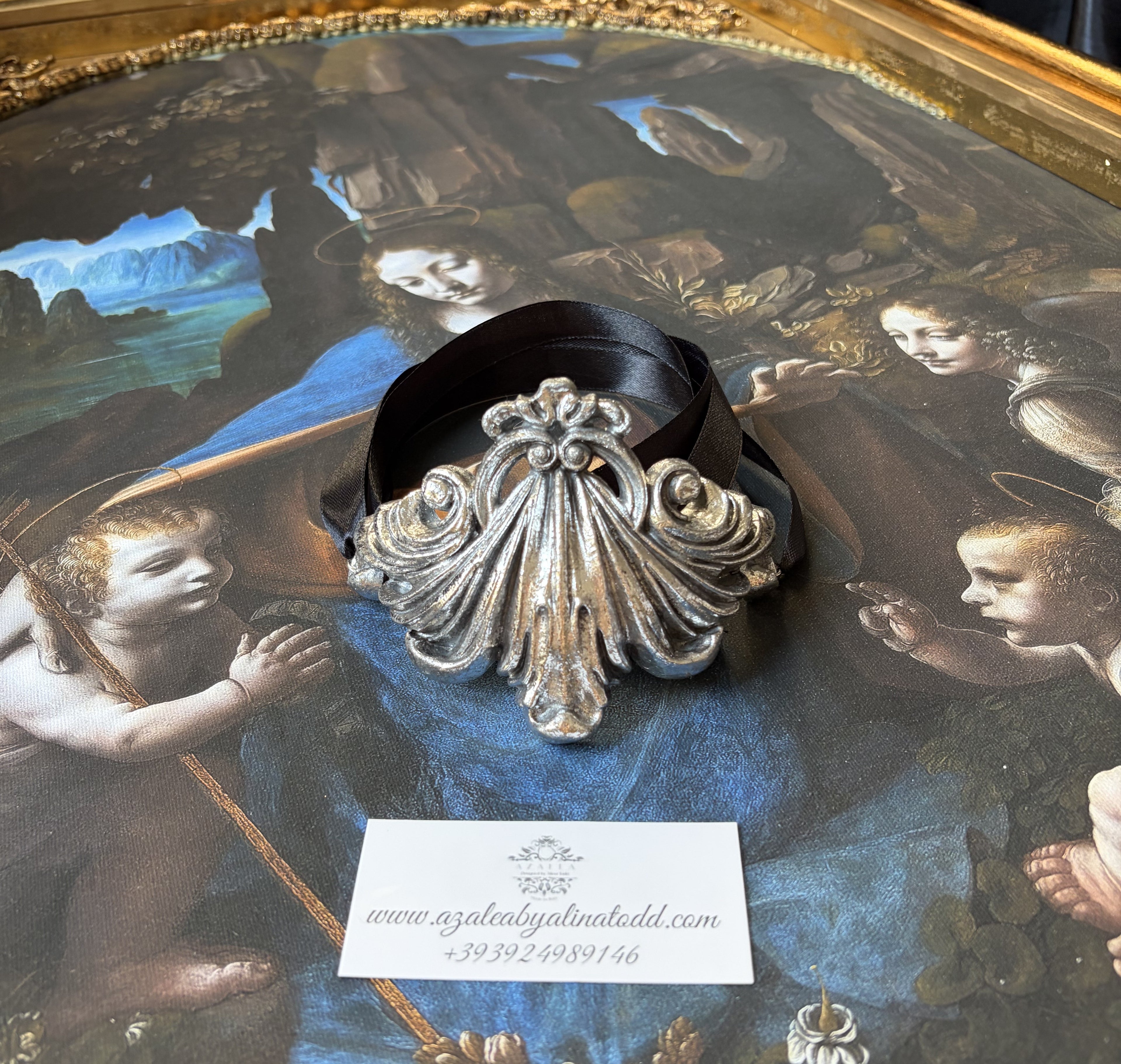 Elegant silver "Millefoglie" necklace
