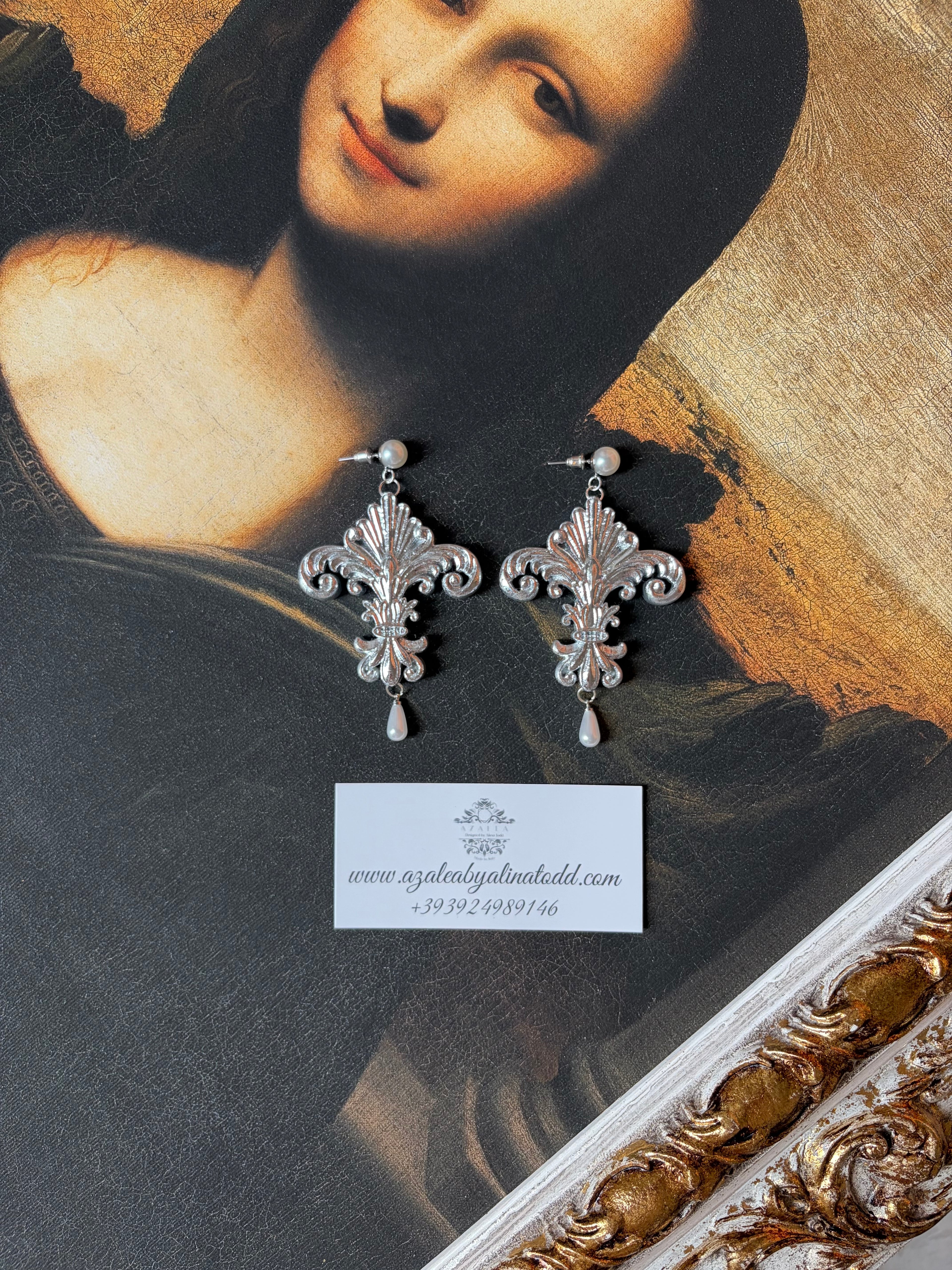 Luxurious double pearl baroque earrings