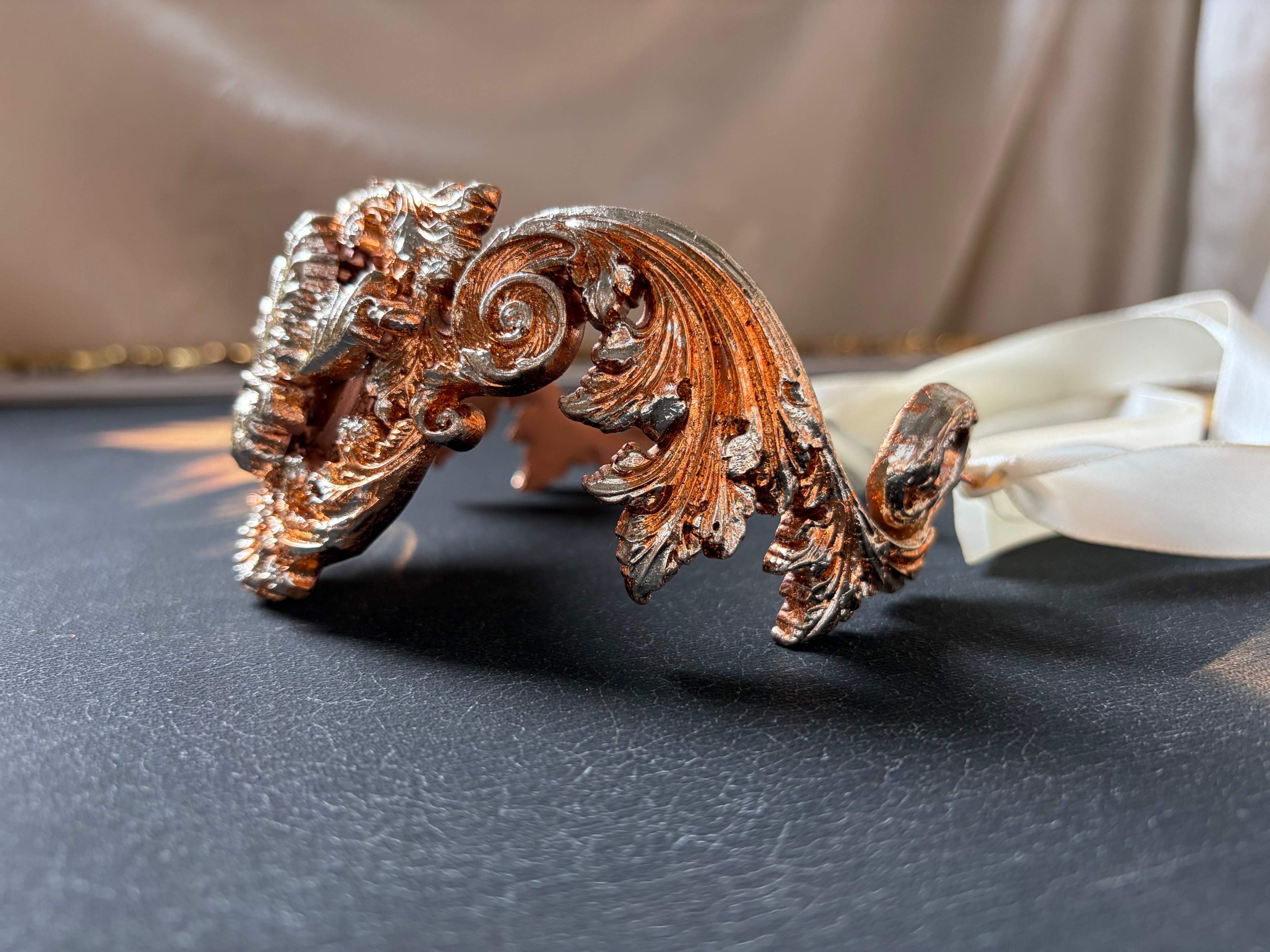 Elegant "bronze&champagne" necklace