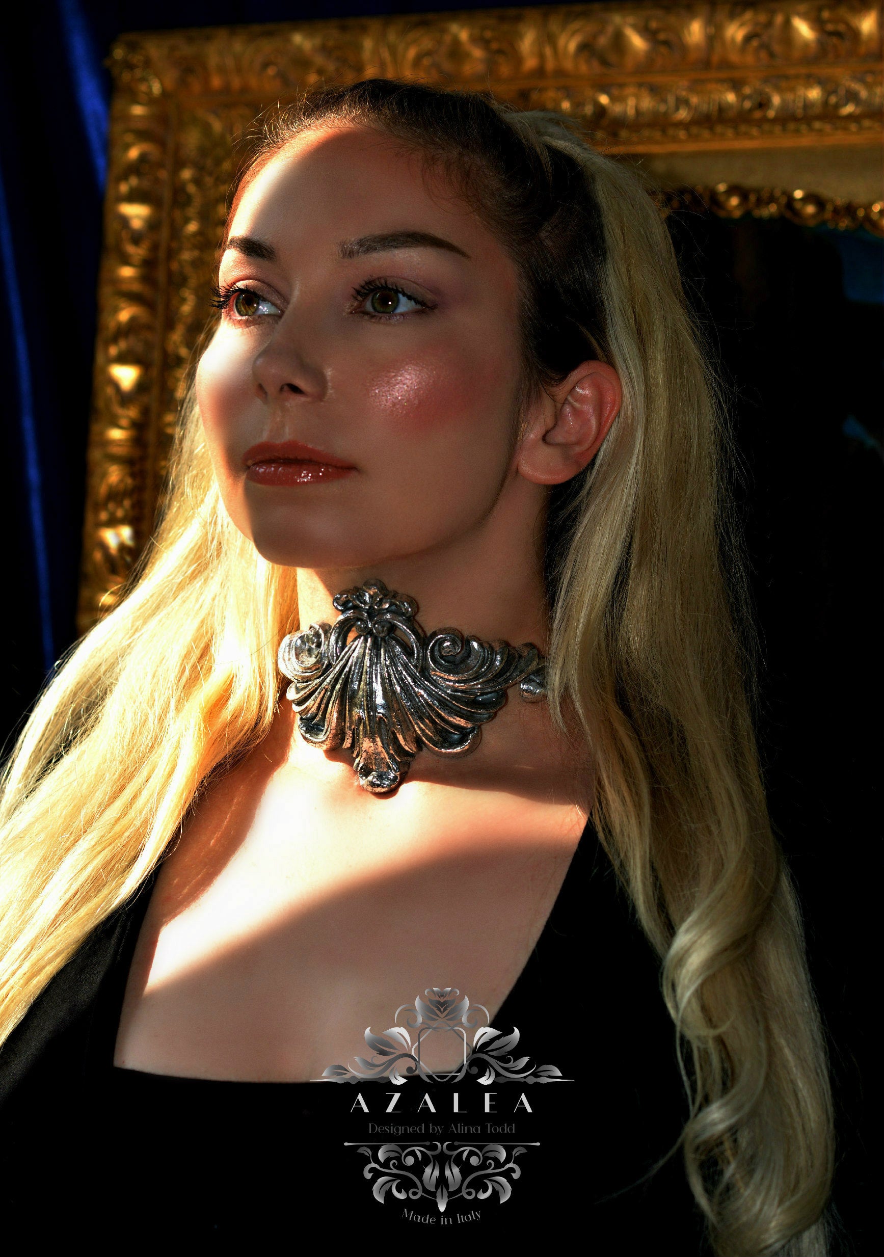Elegant silver "Millefoglie" necklace