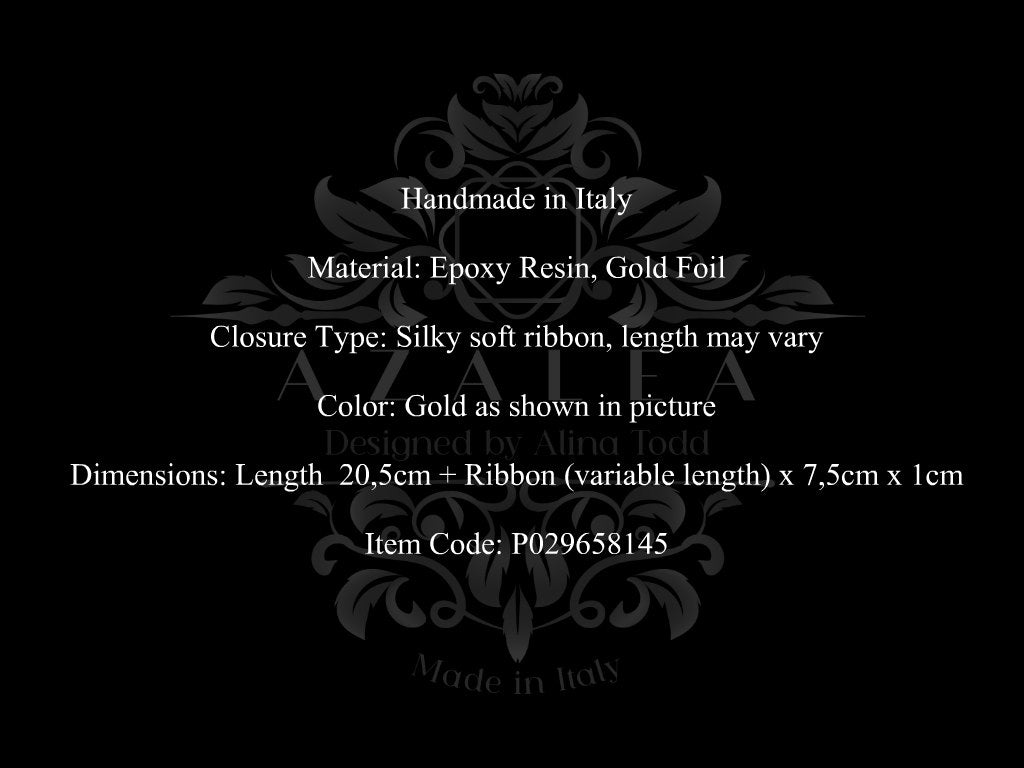 Rose baroque style golden necklace